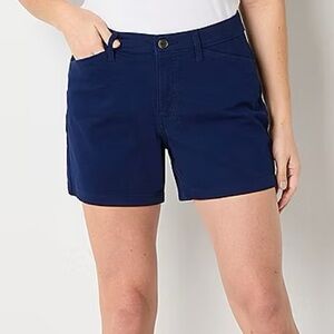 St. John’s Bay Mid-Rise Chino Shorts Navy | Women’s Summer Shorts | WORN ONCE